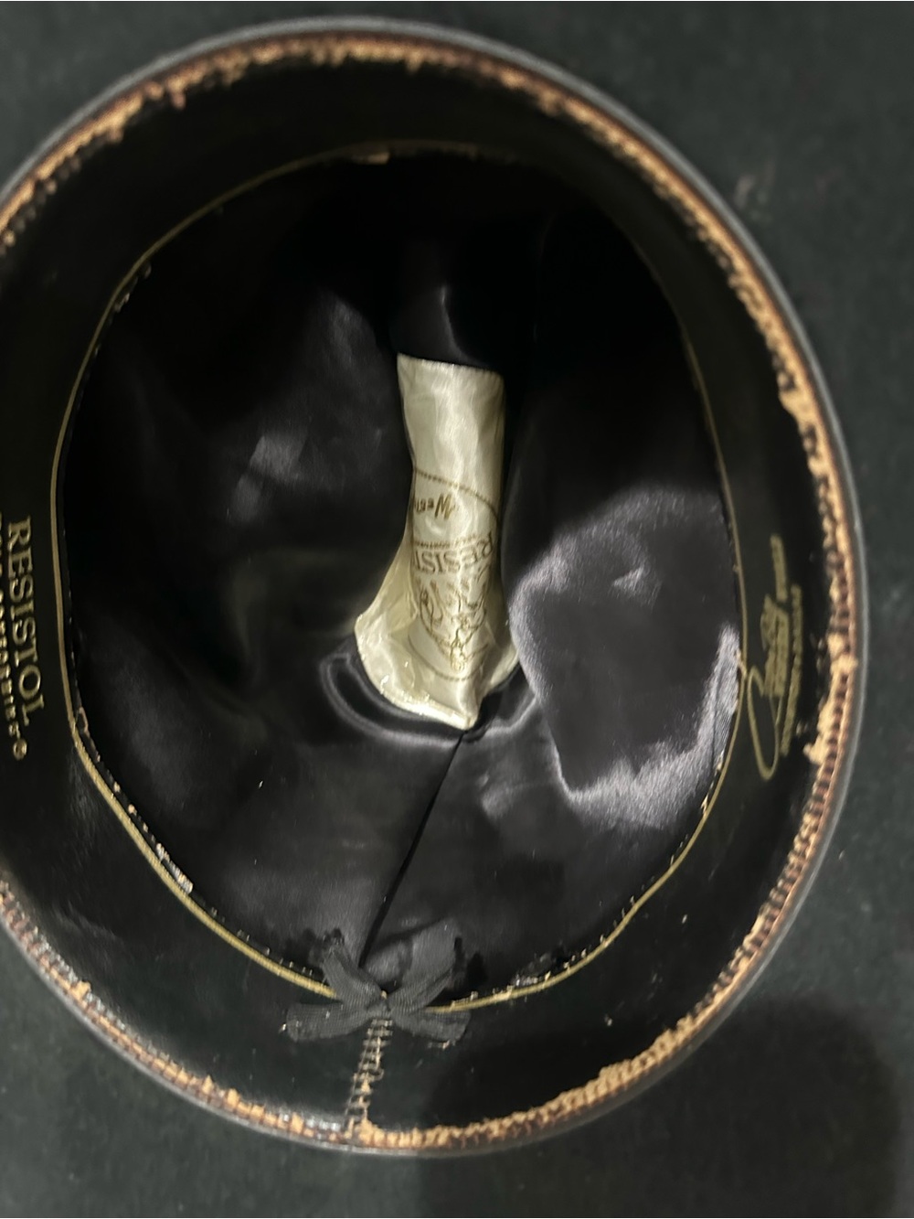 Black Wide-Brim Wool Cowboy Hat for Men - Picture 5 of 7